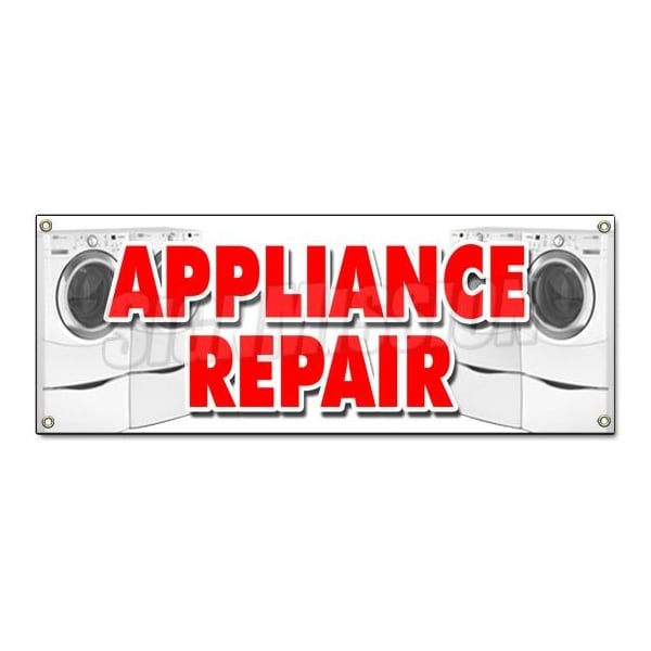 APPLIANCE REPAIR BANNER SIGN refrigerator washer dryer all brands home